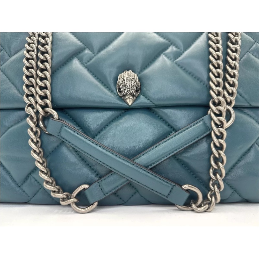 NWT Kurt Geiger Kensington Teal Soft Leather XXL Handbag Originally $345